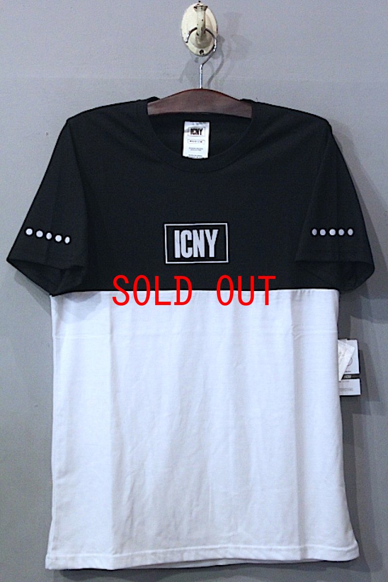 画像1: ICNY(アイスコールドニューヨーク) Panel 3M Reflective T-Shirt White/Black  (1)