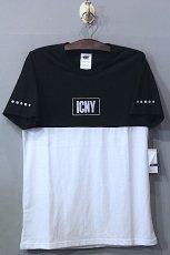画像1: ICNY(アイスコールドニューヨーク) Panel 3M Reflective T-Shirt White/Black  (1)