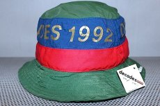 画像2: The Decades Hat Co.(ディケイド ハット) Barcelona Bucket Hat USA Green Navy Red (2)