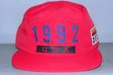 画像1: The Decades Hat Co.(ディケイド ハット) 92 Games 4Panel Cap Red 1992 Olympic  (1)