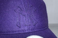 画像3: 9Twenty Tonal Classic Cap NewYork Yankees Purple Leather Strap Wool Logo (3)