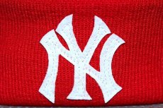 画像3: Basic Cuff Knit Cap Team Logo NewYork Yankees Red (3)