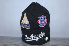画像2: Basic Cuff Knit Cap Multi Logo Los Angeles Dodgers Black World Series (2)