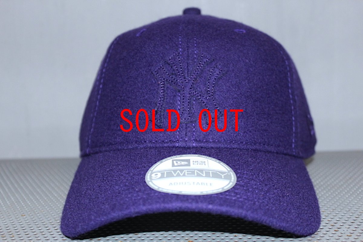 画像1: 9Twenty Tonal Classic Cap NewYork Yankees Purple Leather Strap Wool Logo (1)
