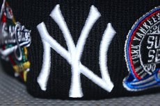 画像3: Basic Cuff Knit Cap Multi Logo NewYork Yankees Black World Series (3)