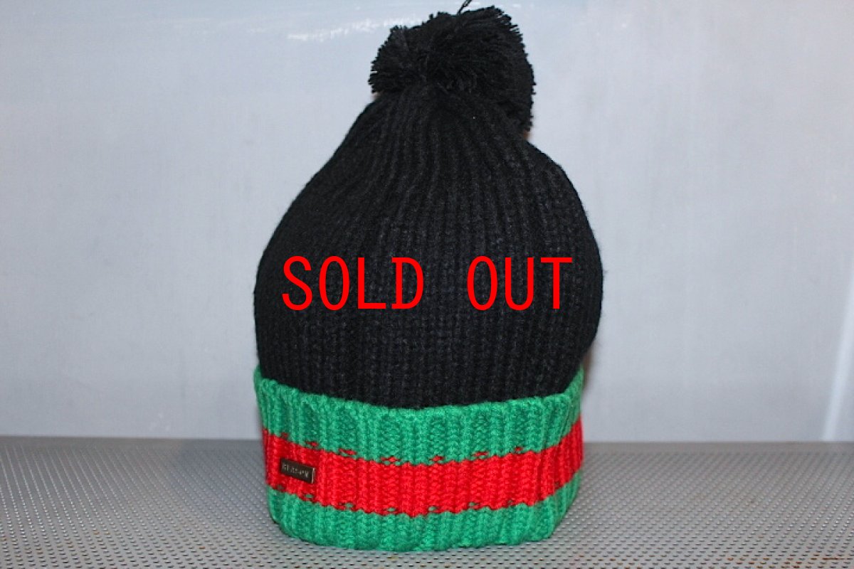 画像2: Reason(リーズン) NYC Reason Clothing GG Stripe Pom Pom Knit Cap beanie Logo (2)