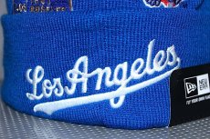 画像5: Basic Cuff Knit Cap Multi Logo Los Angeles Dodgers Blue Royal World Series (5)