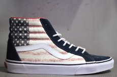 画像1: Vans (バンズ)Skate Hi スケート ハイ USA Vintage Flag Navy Suede Sk8 Star&Stripe  (1)