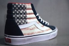 画像3: Vans (バンズ)Skate Hi スケート ハイ USA Vintage Flag Navy Suede Sk8 Star&Stripe  (3)