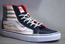 画像2: Vans (バンズ)Skate Hi スケート ハイ USA Vintage Flag Navy Suede Sk8 Star&Stripe  (2)