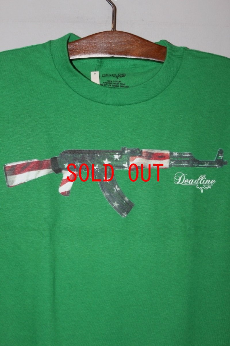 画像2: Deadline(デッドライン) Mexican American AK 47 S/S Tee Green  (2)