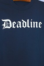 画像2: Deadline(デッドライン)Old English Logo S/S Tee Navy  (2)