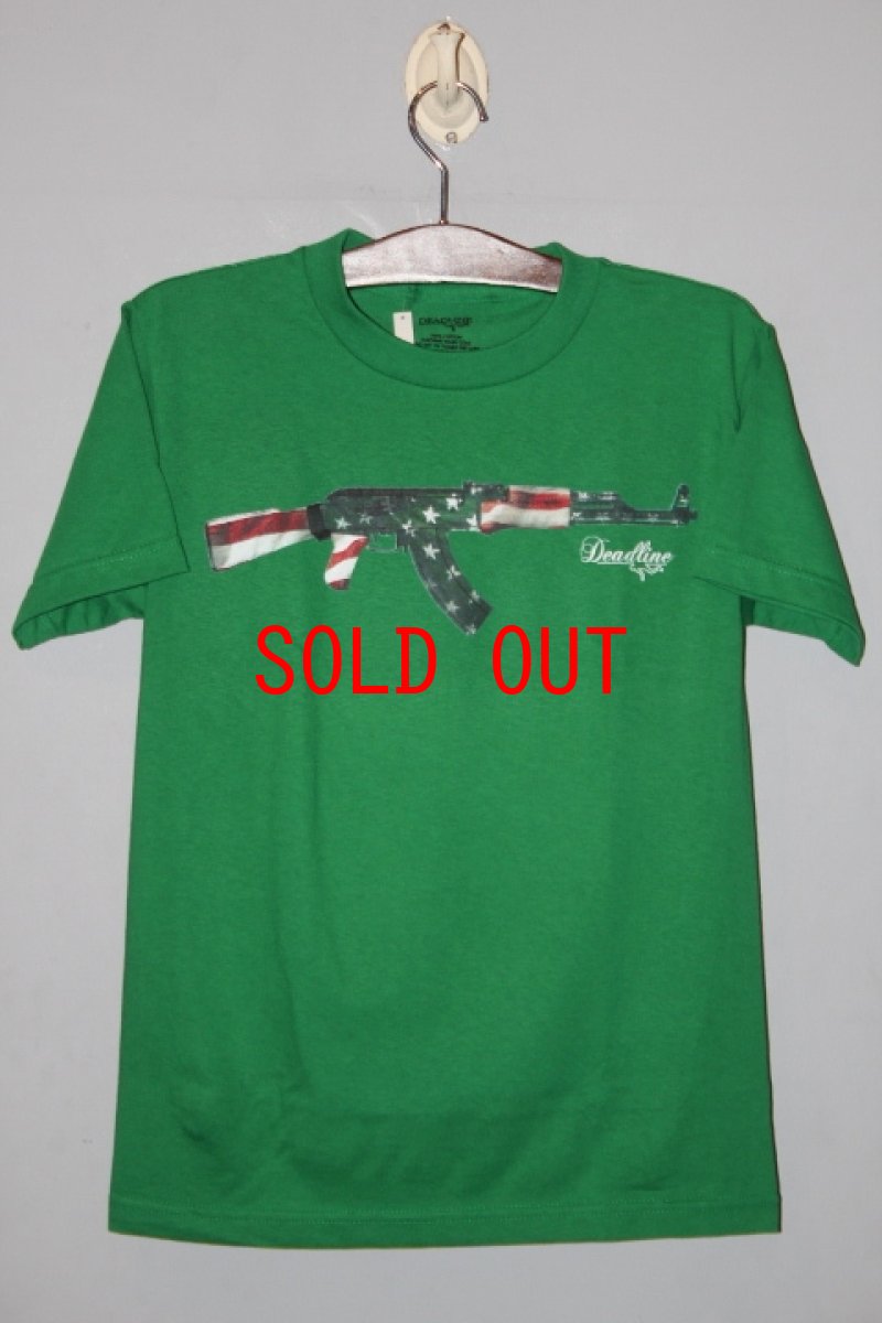 画像1: Deadline(デッドライン) Mexican American AK 47 S/S Tee Green  (1)