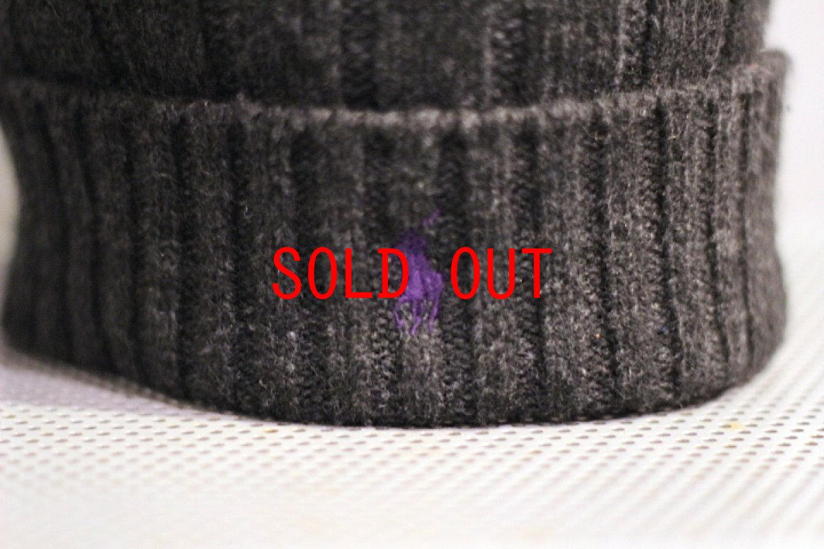 画像2: Polo Ralph Lauren(ラルフ ローレン) Knit Cap ラルフ ニットキャップ Pony Grey (2)