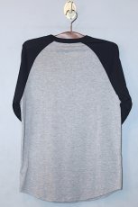 画像3: City LAB(シティーラブ) Henley Neck Raglan Sleeve Tee Navy Heather Grey ラグラン Tシャツ (3)