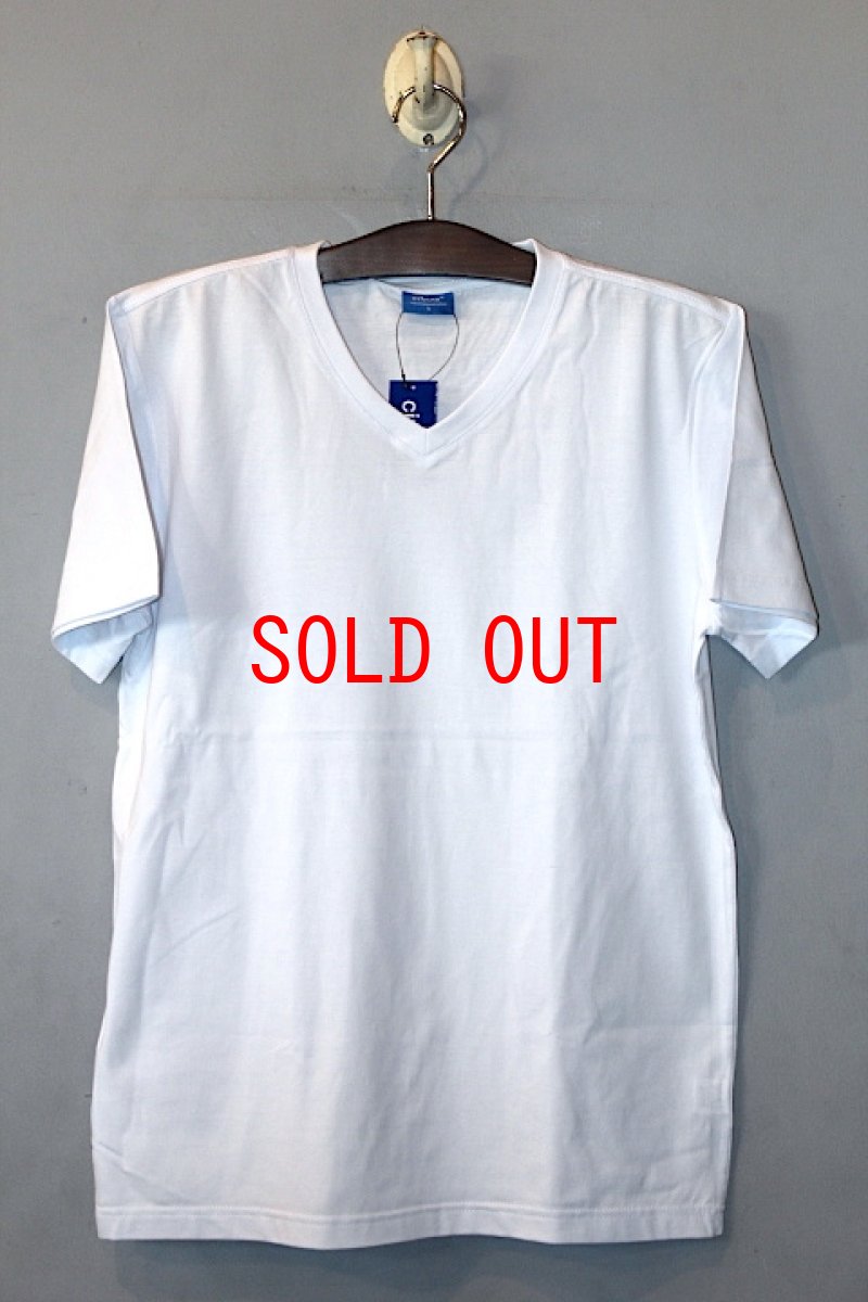 画像2: V-Neck S/S Tee Fitted Basic White 無地 Tシャツ (2)