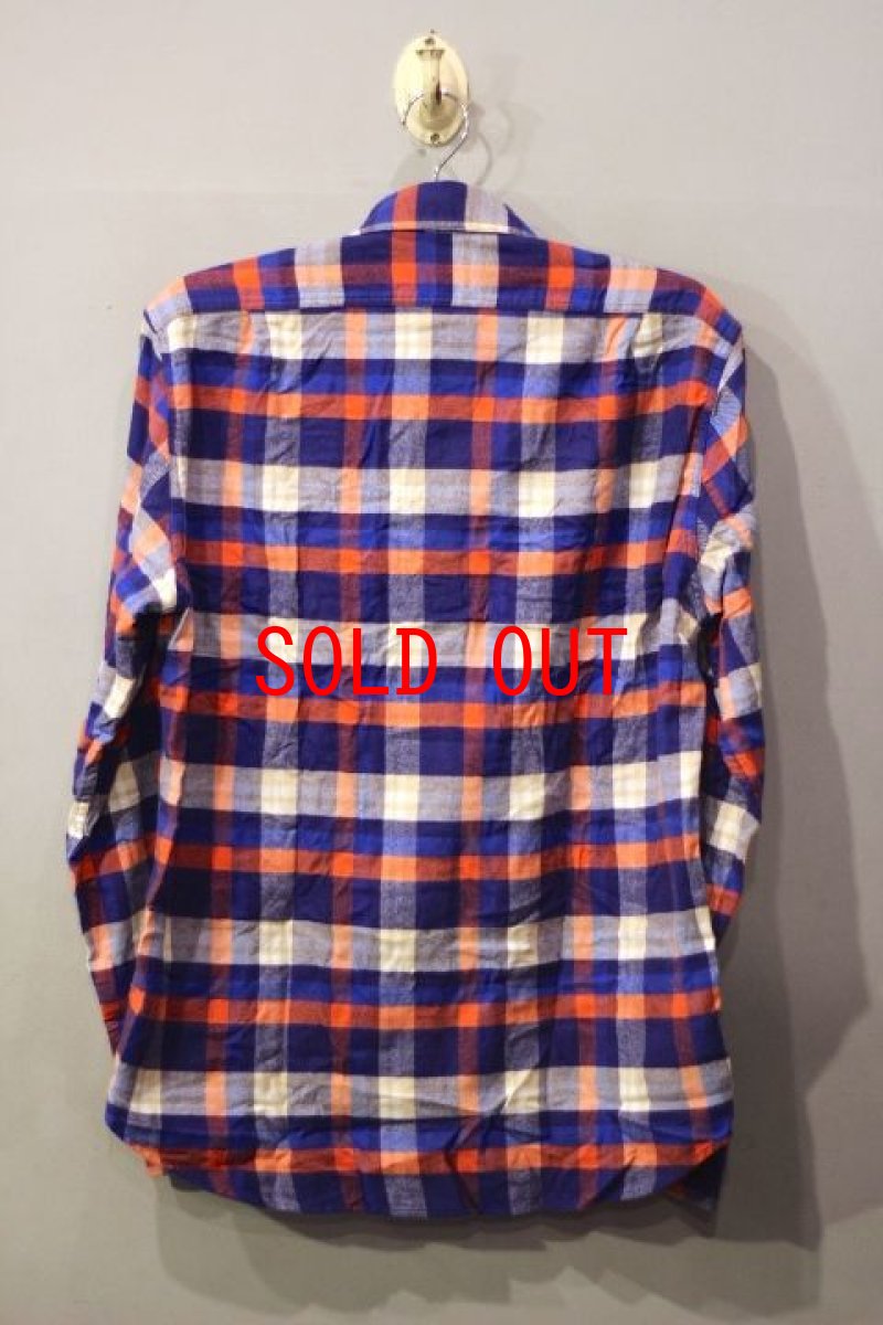 画像2: J.Crew(ジェイクルー)  L/S Checked Flannel Shirts Slim Fit Orange Royal White (2)