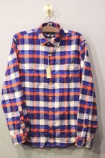 画像1: J.Crew(ジェイクルー)  L/S Checked Flannel Shirts Slim Fit Orange Royal White (1)