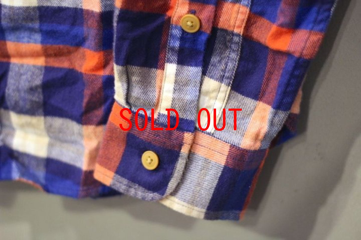 画像3: J.Crew(ジェイクルー)  L/S Checked Flannel Shirts Slim Fit Orange Royal White (3)