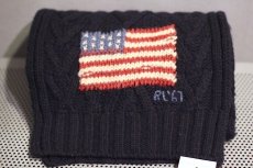 画像1: Polo Ralph Lauren(ラルフ ローレン) US Flag Muffler Navy マフラー (1)