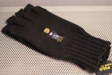 画像1: Polo Ralph Lauren(ラルフ ローレン) Polo Bear Black ポロベアー 指ぬき手袋 (1)