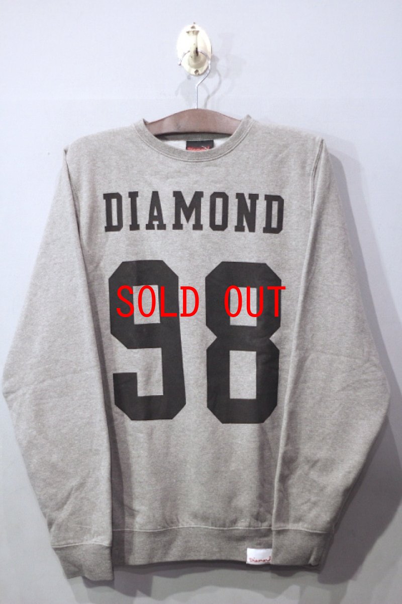画像1: Diamond Supply Co(ダイアモンド サプライ) Nine Eight Crewneck Sweatshirt Heather Grey (1)