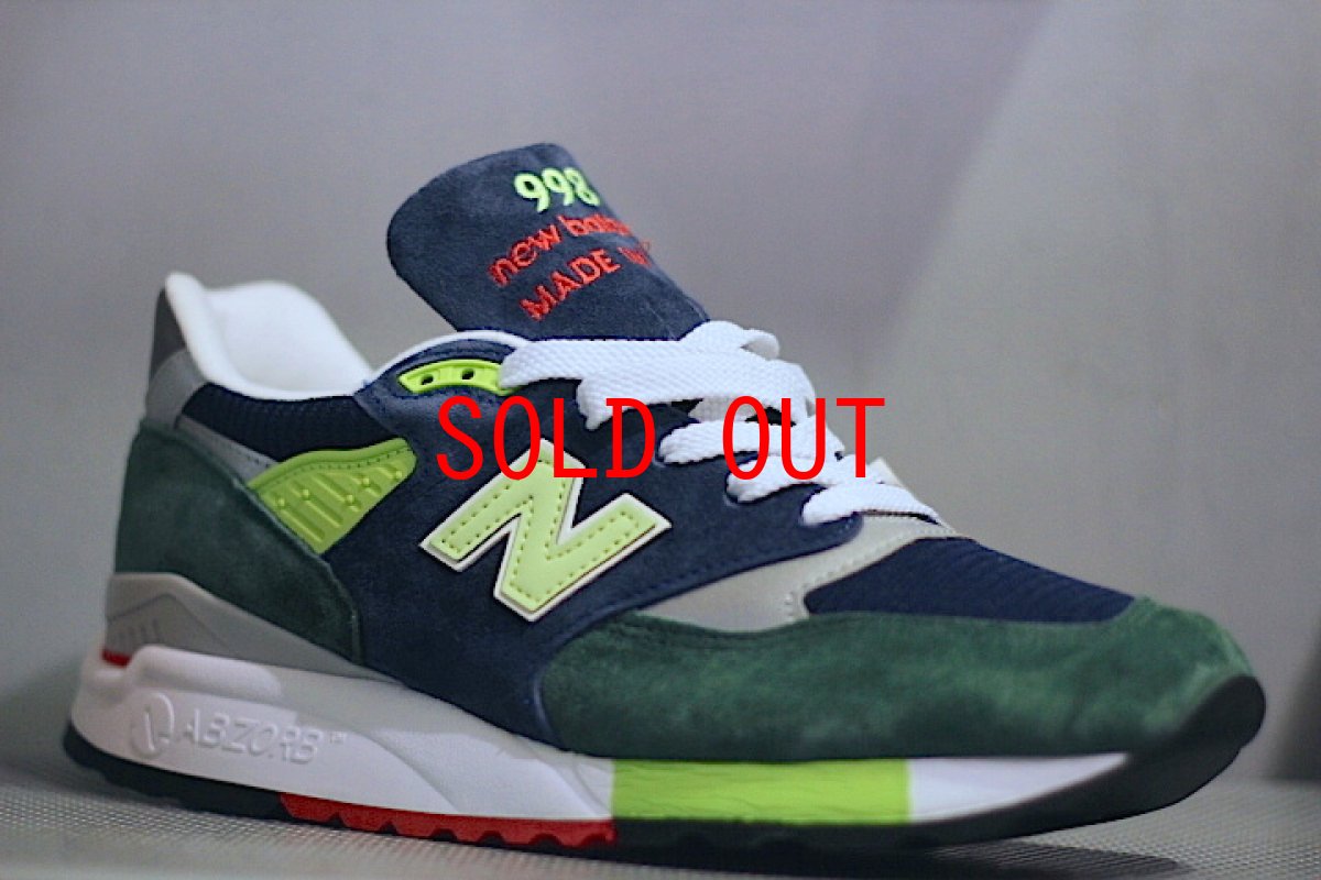 画像2: New Balance(ニューバランス) For J Crew 998 Green Navy Yellow Red ABZORB (2)