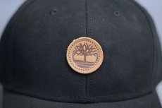 画像2: Timberland(ティンバーランド) Cotton Leather Patch Tree Logo Ball Cap Black コットン キャップ  ブラック (2)