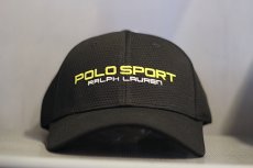 画像1: Polo Ralph Lauren(ラルフ ローレン)Polo Sport Stretch Fit Cap Black ストレッチフィットキャップ (1)