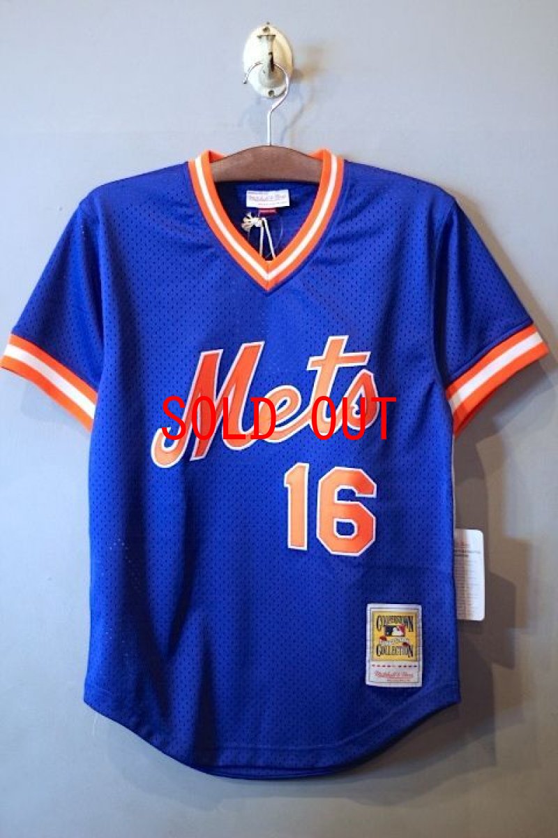 画像1: Mitchell&Ness(ミッチェル アンド ネス) New York Mets Authentic Batting Practice Jersey Blue Orange (1)