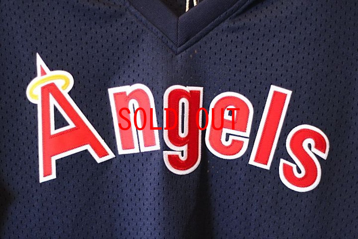 画像4: Los Angeles Angels Authentic Batting Practice Jersey Navy Red (4)