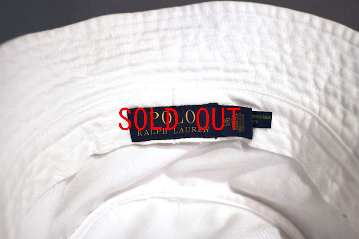 画像4: Polo Ralph Lauren(ラルフ ローレン)Polo Pony Logo Bucket Hat White (4)