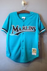 画像1: Mitchell&Ness(ミッチェル アンド ネス)Florida Marlins Authentic Batting Practice Jersey Emerald Green (1)