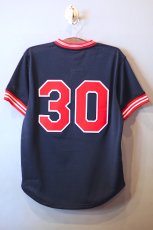 画像2: Mitchell&Ness(ミッチェル アンド ネス) Cleveland Indians Authentic Batting Practice Jersey Navy Red (2)