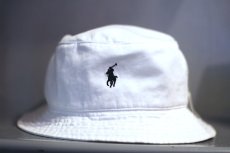 画像1: Polo Ralph Lauren(ラルフ ローレン)Polo Pony Logo Bucket Hat White (1)