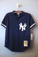 画像1: New York Yankees Authentic Batting Practice Jersey Navy White (1)