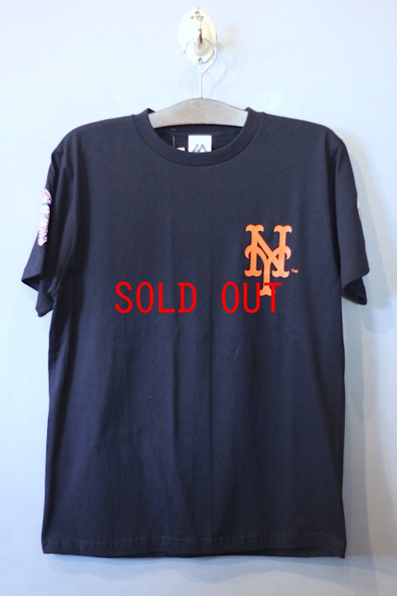 画像1: Majestic(マジェスティック) S/S New York Mets Logo Tee Navy (1)