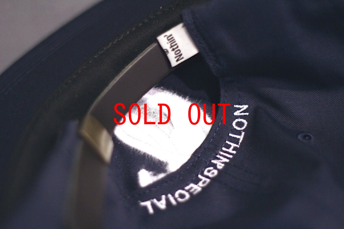 画像4: Nothin' Special(ナッシン スペシャル) Script Logo 6panel Cap Leather Strap Navy (4)