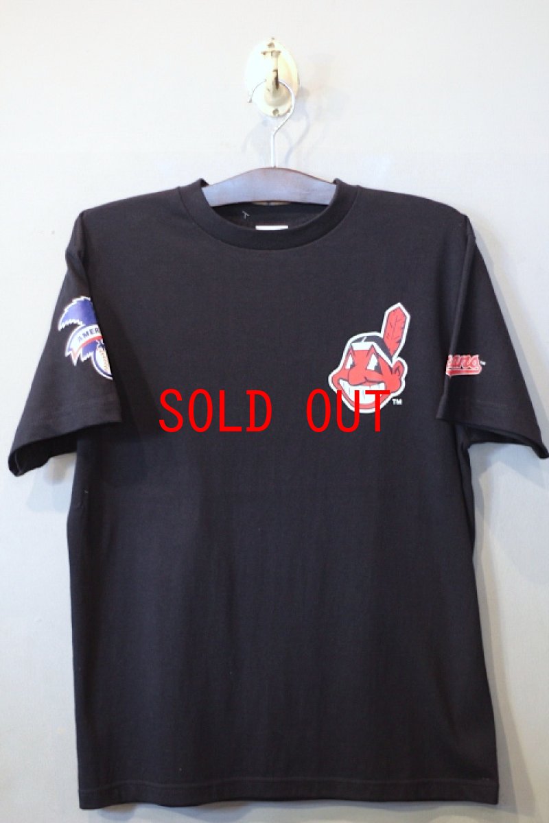 画像1: Majestic(マジェスティック) S/S Cleveland Indians Logo Tee Navy  (1)