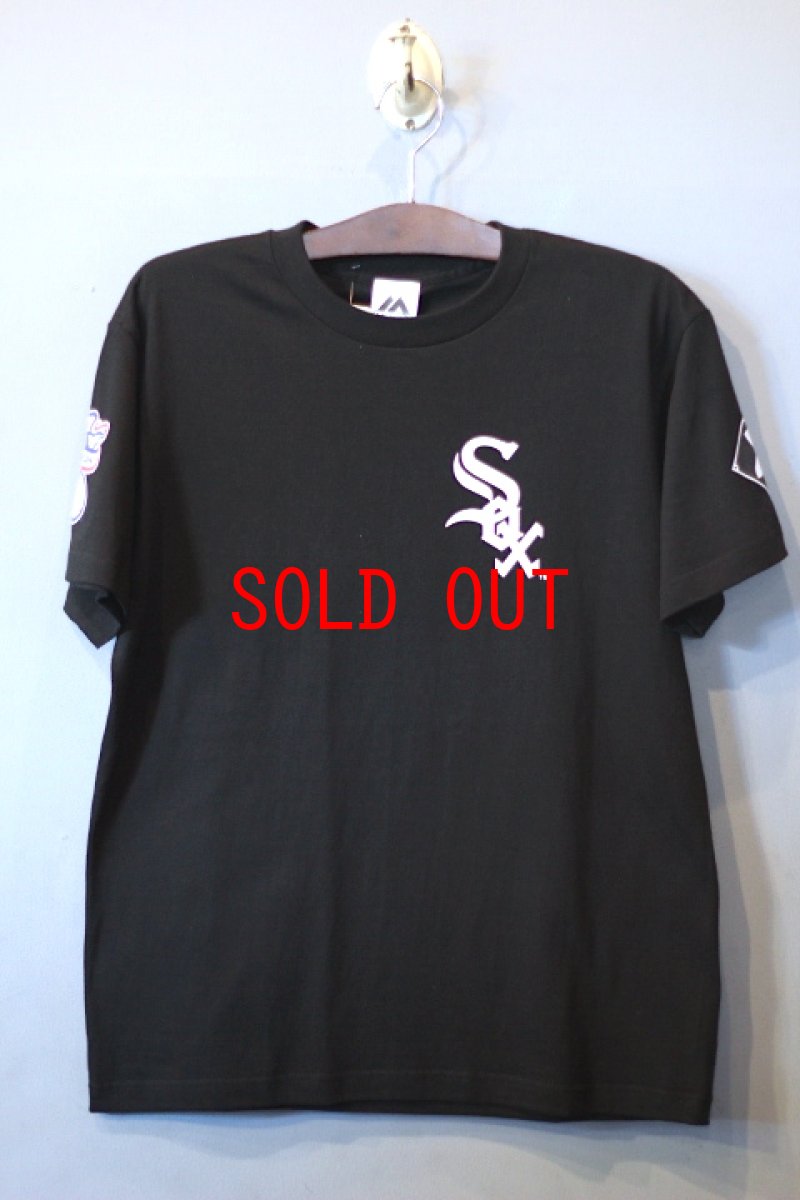 画像1: Majestic(マジェスティック) S/S Chicago White Sox Logo Tee Black (1)