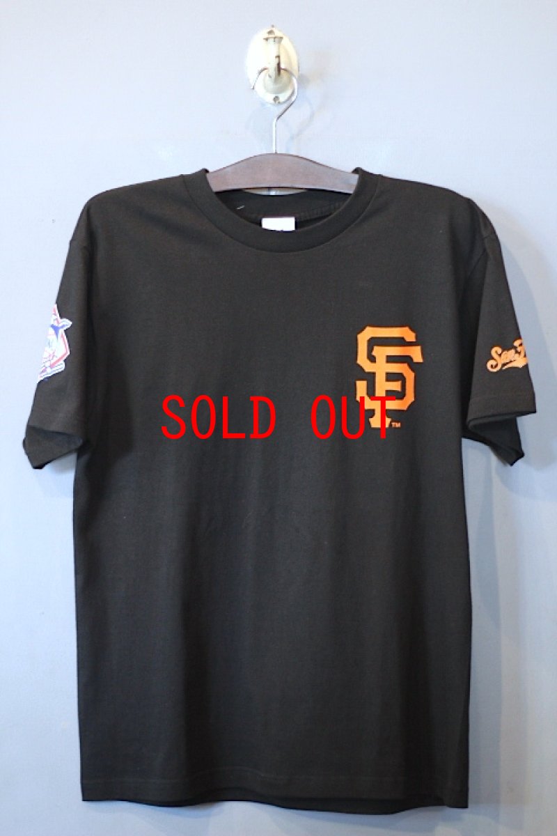 画像1: Majestic(マジェスティック) S/S San francisco Giants Logo Tee Black  (1)