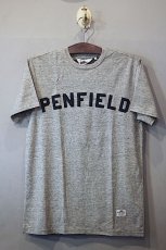 画像1: Penfield (ペンフィールド) S/S Arch Felt Logo Tee Heather Grey  (1)