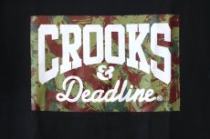 画像3: Deadline(デッドライン) × Crooks&Castles(クルックス&キャッスルズ) S/S Blood Camo Tee Black ブラッド カモ Tシャツ  (3)