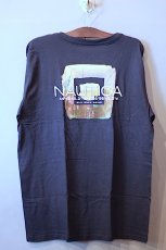 画像2: Nautica(ノーティカ) S/S V-Neck Sail Rock Main Logo Tee Navy Cotton アーチ ロゴ Tシャツ (2)