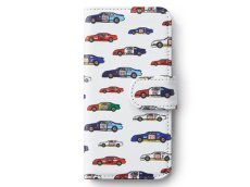 画像1: × POLITO "RACING i PHONE COVER (FOR 6/6s)" ポリート レーシングカー アイフォン カバー ケース 手帳型 総柄  (1)