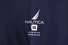 画像3: Nautica(ノーティカ) S/S V-Neck Sail Rock Main Logo Tee Navy Cotton アーチ ロゴ Tシャツ (3)