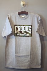 画像1: Deadline(デッドライン) × Crooks&Castles(クルックス&キャッスルズ) S/S Blood Camo Tee Grey ブラッド カモ Tシャツ  (1)