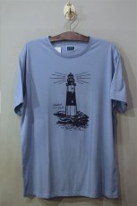 画像1: J.Crew (ジェイクルー) S/S Light House Tee Sax T-Shirts 灯台 Tシャツ  (1)