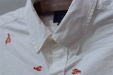 画像3: J.Crew (ジェイクルー) S/S Crayfish Oxford Slim Shirts White 総柄 オックスフォード スリム シャツ (3)
