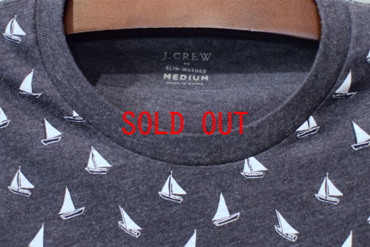 画像2: J.Crew (ジェイクルー) S/S Slim Washed Yacht Pocket Tee Charcoal Grey T-Shirts (2)